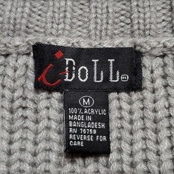 iDOLL Gray Knit Sweater Size M - Picture 2 of 8
